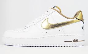 Black And Gold Air Force Ones Ebay Sponsored Nike Air Force 1 La Men S Sneaker Shoe White Metallic Gold Black Limited Edition Sneakers Nike Air Force Nike