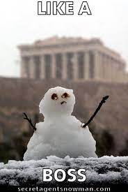 Like A Boss Snowman Like A Boss Funny Snowman