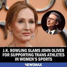 J.K. Rowling has taken aim at John Oliver for comments he made defending  transgender athletes in women's sports.