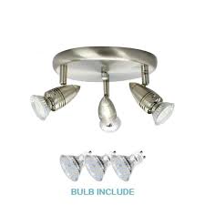 In recent years, track lighting has been further refined and is now available in bare wire formats for those who are seeking a minimalist look. Dllt Flushmount Ceiling Track Lighting Kits 3 Light Multi Directional Ceiling Spot Lights Fixture With Gu10 Bulbs For Kitchen Living Room Bedroom Hallway Warm White Nickel Steel Complete Kits