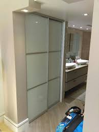 Maybe you would like to learn more about one of these? Sliding Door For Linen Closet In Modern Bathroom Modern Closet Doors Modern Bathroom Glass Closet Doors