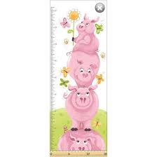 Susybee Flip The Pig Height Chart Panel Quilting Fabric 45cm X 110cm 1245365698670 On Ebid United States 124442736