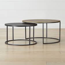Knurl Nesting Coffee Tables Set Of Two Reviews Crate And Barrel Nesting Coffee Tables Coffee Table Living Room Coffee Table