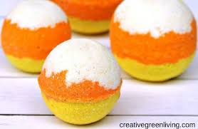 Halloween bath bombs to spookify your tub time. Candy Corn Inspired Diy Bath Bomb Recipe For Halloween Creative Green Living