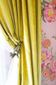Luxury interior home decorating ideas with embroidered curtains. Top 25 Of Chartreuse Velvet Curtains Metallicmode