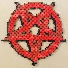 Made This Pentagram Perler Piece To Accompany The Flaming 666 Perler Patterns Perler Bead Patterns Bead Art