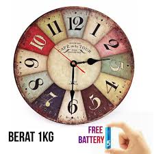 Tapi jam dinding ini sebaliknya. Jual Jam Dinding Vintage Untuk Di Rumah Atau Cafe Di Lapak Meru Acc Bukalapak