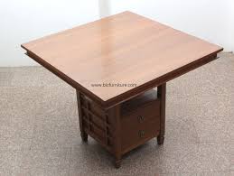 Jofran madison county round to oval dining table. 4 Seater Square Teakwood Dining Table