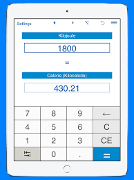 calories to kilojoules and kj to cal converter