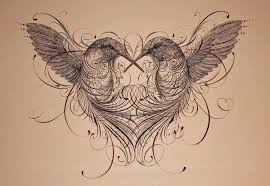 Illustration And Calligraphy Combined Would Be A Lovely Idea For An Anniversary Or Wedding Card Veertatoeages Tatoeage Ideeen Een Tatoeage
