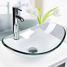 Casement windows are ideal for installing in areas where reaching the lock is difficult, like above the kitchen sink. Yourlite Modern Square Tempered Glass Bathroom Vanity Vessel Sink And Faucet Combo Above Counter Utility Sink Vessel Sink Store