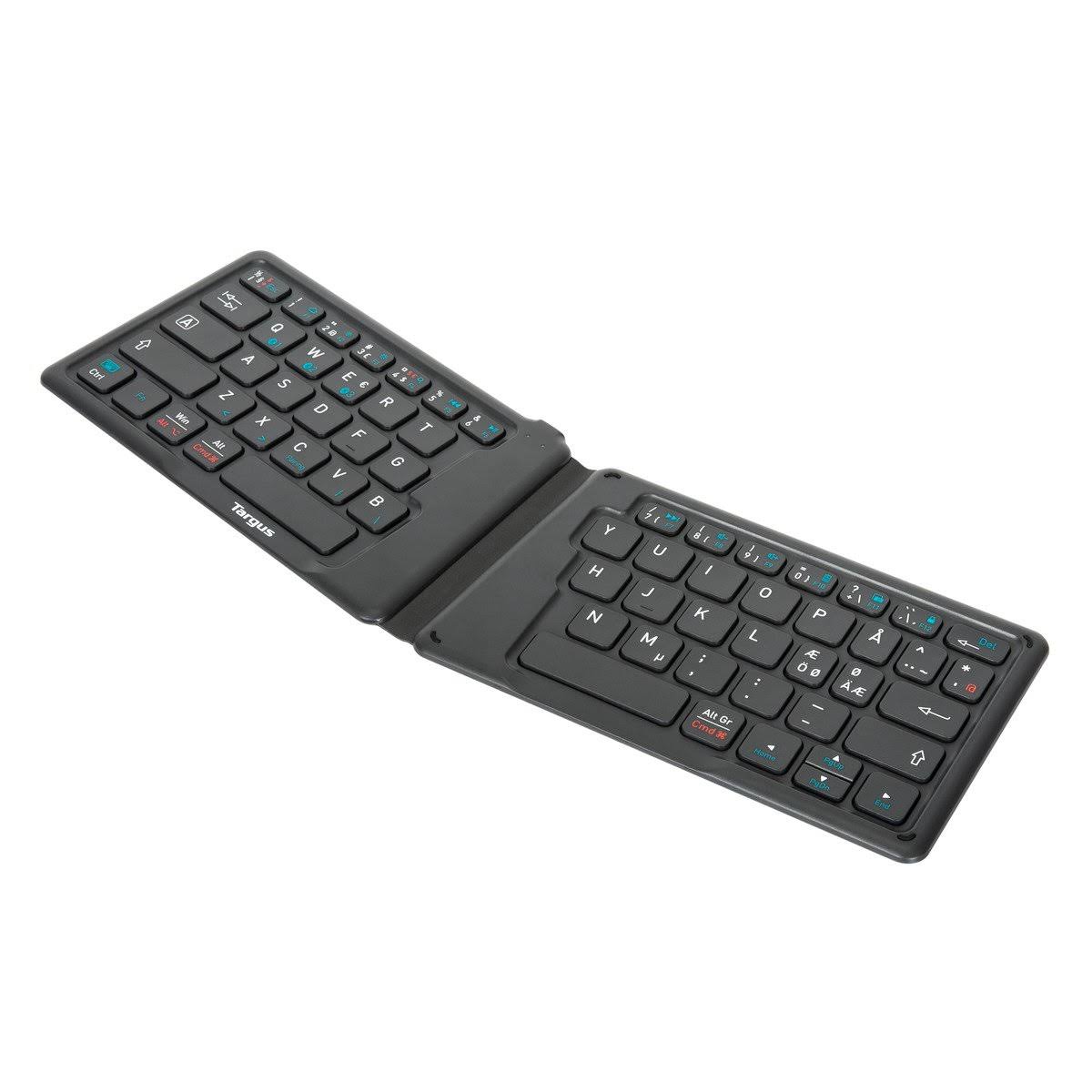 Targus Ergonomic Foldable Bluetooth Antimicrobial Keyboard akf003us