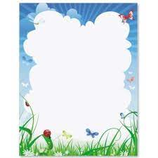 Summer Breeze Letter Paper Idea Art Clip Art Borders Letter Paper Page Borders Design