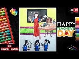 Happy Teachers Day Drawing Happy Teachers Day Teachers Day Drawing Teachers Day
