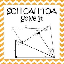 Soh Cah Toa Solve It 3 Sine Cosine Tangent Puzzles Math Lesson Plans Math Work High School Lesson Plans