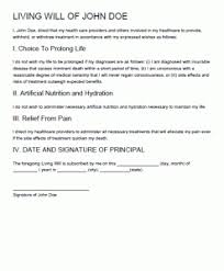 Living Will Sample Free Printable Documents Free Printables Will And Testament Emergency Binder