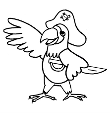 Free printout of the pirates and parrot. Pirate Coloring Pages Pirate Coloring Pages Animal Coloring Pages Cartoon Coloring Pages