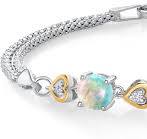 Amazon.com: 925 Sterling Silver and 10k Yellow Gold Green ...