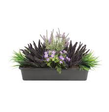 Realistic fake flowers for window boxes. Colourful And Realistic Red Geraniums Starflower And Lavender Outdoor And Indoor Use Artificial Mixed Flower Window Box Trough Container With Yucca Gardening Plant Containers Accessories Umoonproductions Com