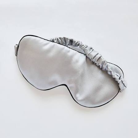 Silk Sleep Mask by Scandia Home | 100% Mulberry Silk, One size, elastic band One Size / Sky