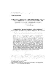 Otišao je iznenada, u snu, u 49. Pdf Differences In Postural Status Of Primary School Students Who Engage In Different Sports And Their Peers Who Do Not Engage In Sports