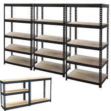 New 5 Tier Metal Shelving Shelf Storage Unit Garage Boltless Shelves Industrial Ebay Metal Storage Shelves Basement Storage Shelves Metal Shelves