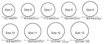 ring size chart qte north america inc qte north