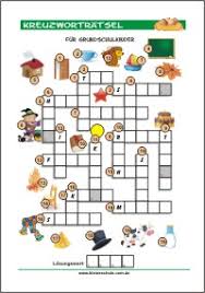 Kreuzworträtsel mit lösung zum ausdrucken. Kreuzwortratsel Kleine Schule