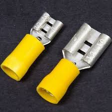 yellow female spade crimp connectors varied sizes terminals electric wire splice ebay