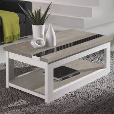 Les surfaces peintes et résistantes contres les égratignures sont à préférer à celles qui. Table Basse Modulable Table Basse Blanche Et Bois