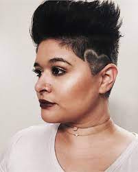 Hair By Hawaiis Barber In Adrielle Short Hair Short Black Hair Undercut Hair Design Heart Black Hair Undercut Short Hair Styles Undercut Hairstyles