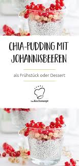 Chia Pudding Mit Johannisbeeren Rezept Johannisbeeren Rezepte Einfacher Nachtisch Chia Pudding