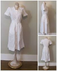 Vintage White Uniform Dress Nurse Waitress Etsy White Uniform Dress Cute White Dress Uniform Dress