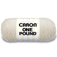 Caron One Pound Solids Yarn 4 Medium Gauge 100 Acrylic 16 Oz Offwhite For Crochet Knitting Crafting