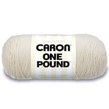 caron one pound solids yarn 4 medium gauge 100 acrylic 16 oz offwhite for crochet knitting crafting