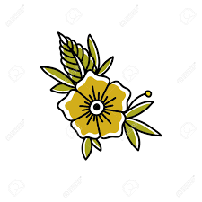 Roses are a symbol of love, so they are a common tattoo for lovers to get together. Flower Doodle Icon Traditional Tattoo Color Illustration Royalty Free Cliparts Vectors And Stock Illustration Image 148116686