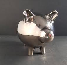 Buy personalised piggy bank and get the best deals at the lowest prices on ebay! Vintage Polished Chrome Pig Piggy Bank Shiny Metal Piggy Etsy Vintage Polish Piggy Bank Piggy