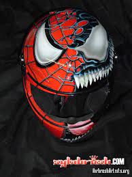 Spidey Vs Venom Helmet Walyou Bike Helmet Design Motorcycle Helmet Design Custom Motorcycle Helmets