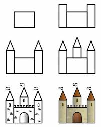 Afbeeldingsresultaat Voor Stappenplan Kasteel Kinder Zeichnen Zeichnen Lernen Fur Kinder Malen Und Zeichnen