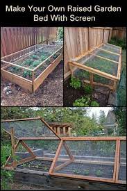 Make Your Own Raised Garden Bed With Screen The Garden In 2021 Raised Garden Small Backyard Gardens Backyard Vegetable Gardens