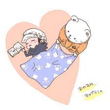 trafalgar d water law and bepo one piece ベポ トラファルガー ロー かわいいイラスト