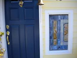 Navy blue house yellow door. Dark Blue House White Trim Yellow Door Novocom Top