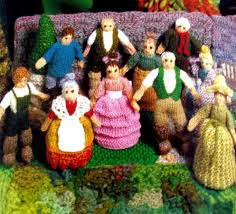 The working yarn is held in the front of the project instead of the back, and the needle is inserted from the back to the front instead of from front to back. 140929 Jan Messent S Knitted Gardens Crowd Of Gardens And Garden People Knit In The Round Crafts Knitting Socks