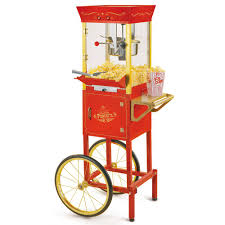 Movie night just got a whole lot better thanks to this holstein popcorn maker! Nostalgia Vintage 600 Watt 8 Oz Oil Red Popcorn Machine With Cart Miracleun Store