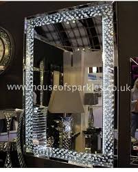 Glam Mirror Sparkles Decor Led Crystal Mirror Decor Crystal Bedroom Glam Mirror