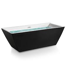 Ferdy naha 59 acrylic freestanding bathtub, curve edge freestanding soaking bathtub, glossy white, cupc certified, brushed nickel drain & minimalist linear design overflow included, 02588. Freestanding Bathtub 59 Inch Glossy White Acrylic Tub For Bathroom Flat Bottom Stand Alone Bathtub Modern And Elegant Style Comfortable Curved Design Luxurious Spa Soaking Buy Online