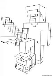 Minecraft steve coloring page author lena london adapted from minecraft steve and creeper original im in 2020 minecraft coloring pages you can now print this beautiful alex from minecraft coloring page or color online for free. Coloriage Minecraft Steve Et Alex