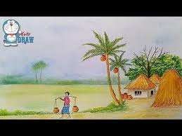 How To Draw Scenery Of Winter Season With Oil Pastels Step By Step Youtube Scenery Drawing For Kids Kids Canvas Art Winter Art Projects