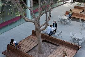 Tree And Sitting Area Urbane Mobel Landschaftsdesign Platzgestaltung