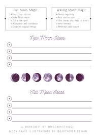 Moon Magic Worksheet Moon Magic Full Moon Ritual Worksheets